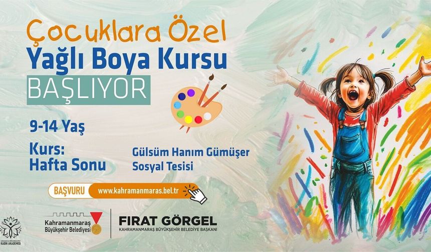 Büyükşehir’den Çocuklara Özel Yağlı Boya Kursu