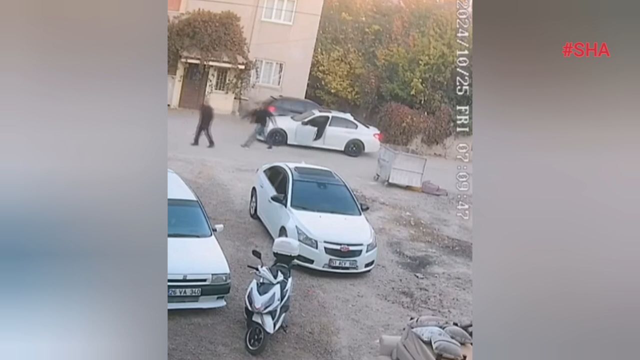 Elbistan’da silahlı saldırı kamerada